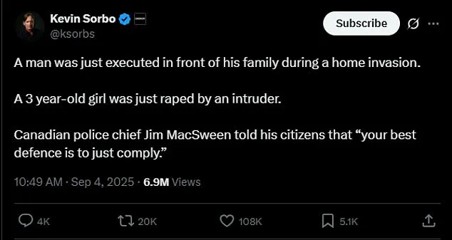 York Regional Police Chief's Controversial Advice on Home Invasions Sparks Debate Across Canada