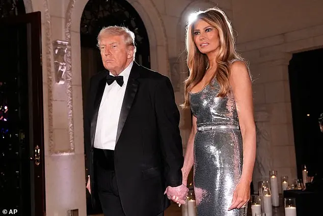 Melania Trump Steals the Spotlight in Silver at Mar-a-Lago’s Glittering New Year’s Eve Celebration