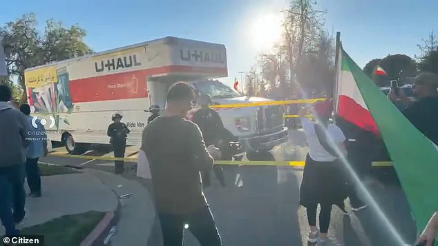 Chaos Erupts at LA Pro-Iranian Rally as U-Haul Truck with Anti-Regime Message Plows Through Crowd