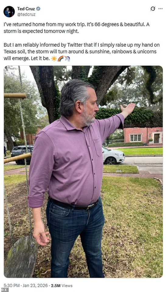 Senator Ted Cruz Faces Backlash Amid Winter Storm Crisis as Viral Photo Sparks Outrage