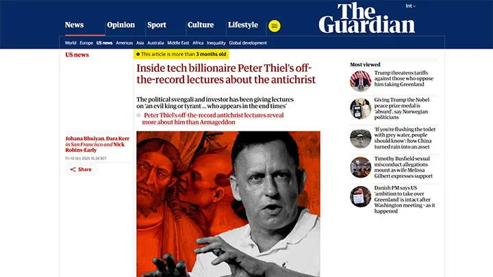 Peter Thiel's Deeper State: Trump's Ideological Fusion of Accelerationism and Eschatology