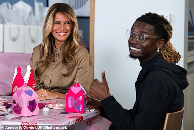 Melania Trump Joins Ill Children for Valentine's Day Craft Event at The Children's Inn