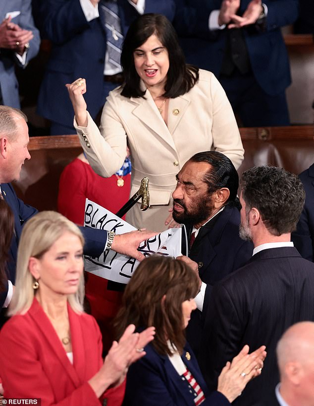 Texas Democrat Al Green Removed from SOTU for Protesting Trump's AI-Generated Video of Obamas