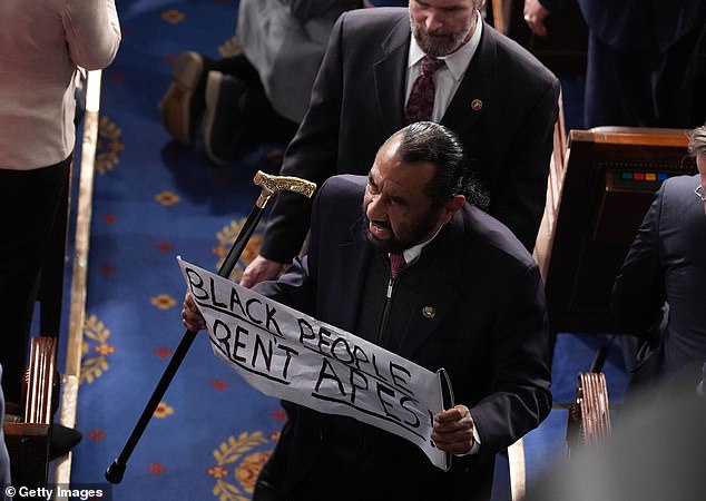 Texas Democrat Al Green Removed from SOTU for Protesting Trump's AI-Generated Video of Obamas