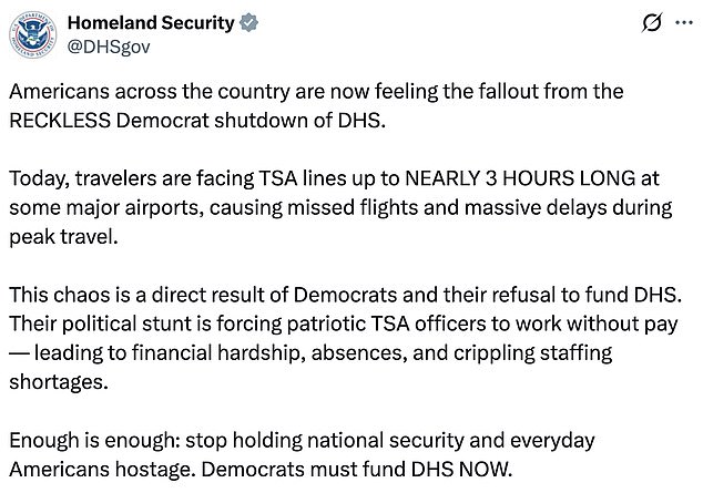 Travel Chaos as TSA Staffing Shortages Spark Political Firestorm Over DHS Shutdown
