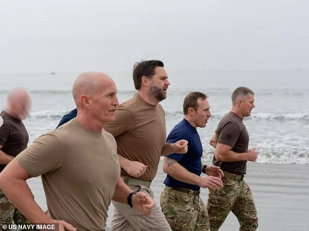 Vice President JD Vance struggles to keep up with Navy SEAL training.