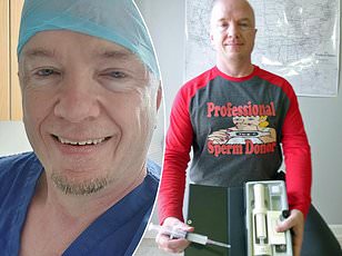 Retired teacher claims to have fathered 168 children via free sperm donations.