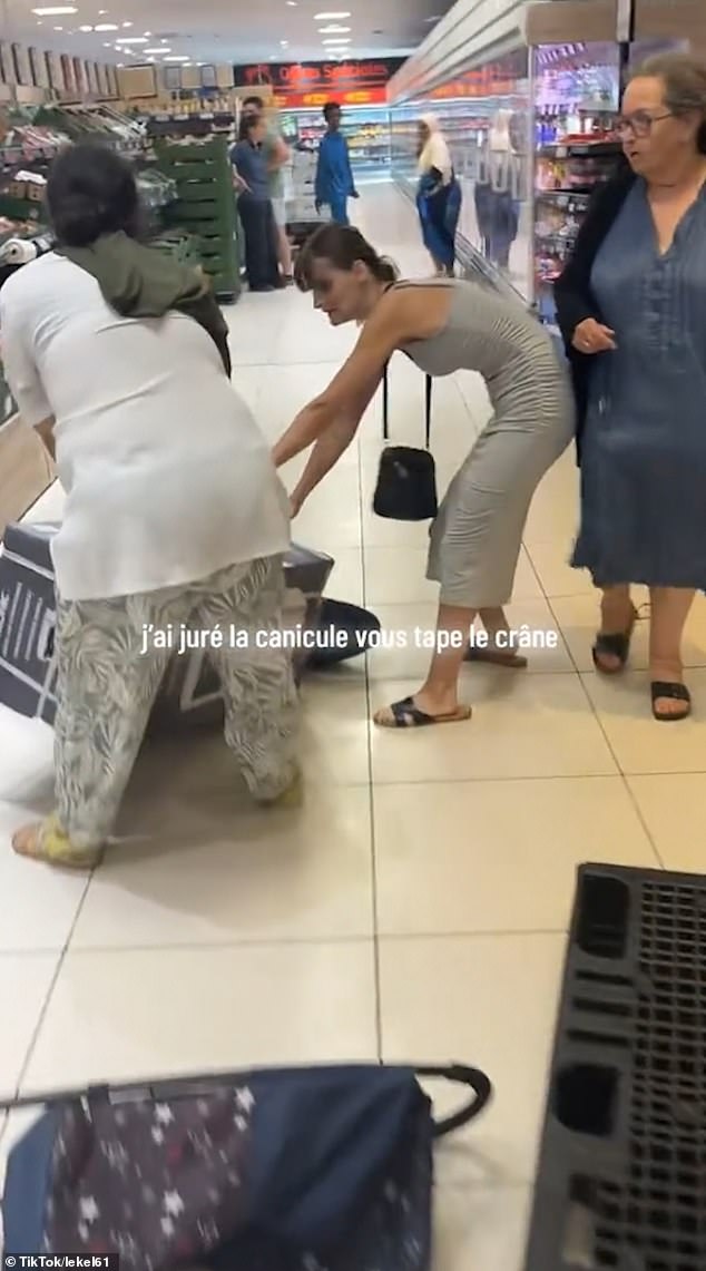 Violent clashes erupt in France as shoppers fight over air conditioners before heatwave.