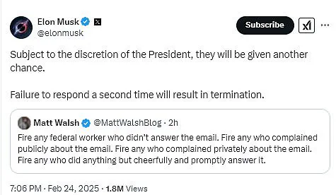 Elon Musk's Angry Email to Federal Workers: 'What Did You Do Last Week?'