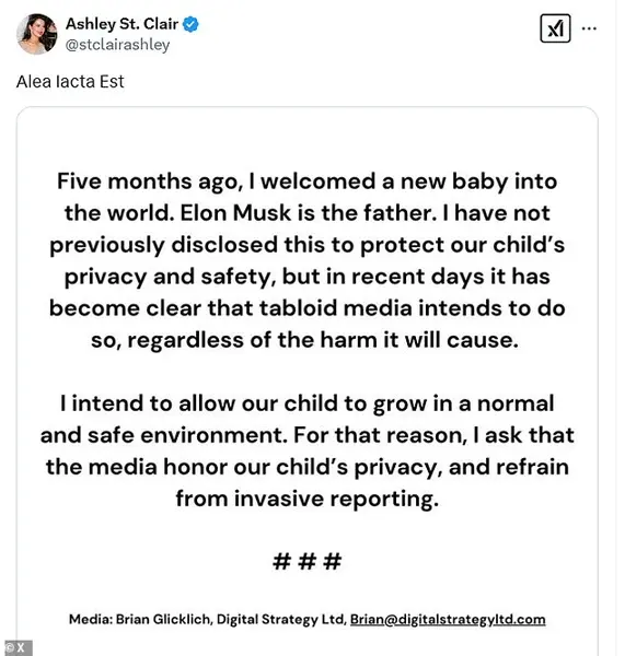 Elon Musk's baby momma is controversial influencer Ashley St. Clair