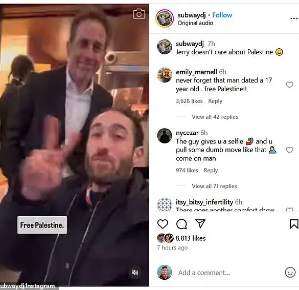 Jerry Seinfeld Bluntly Tells Anti-Israeli Activist 'I Don't Care About Palestine' During Awkward Exchange