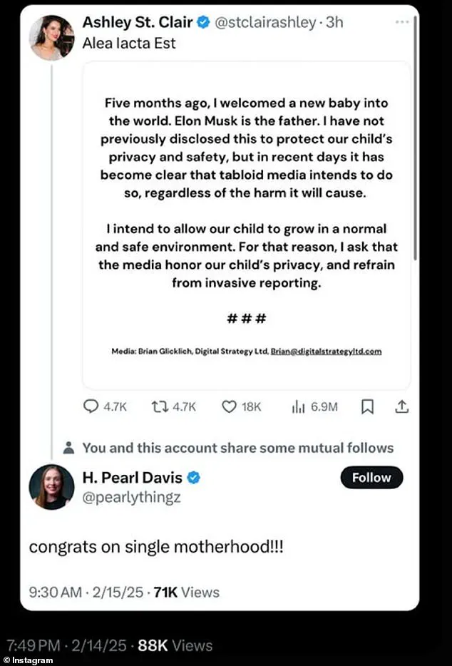 MAGA Influencers Criticize Ashley St. Clair for Claiming Elon Musk is Father of Her Child