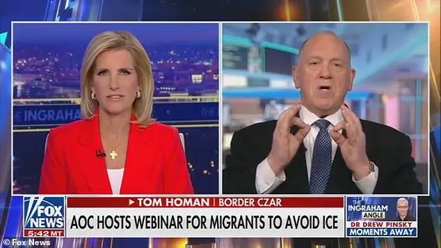 Tom Homan Criticizes Alexandria Ocasio-Cortez for Webinar on Helping Illegal Migrants