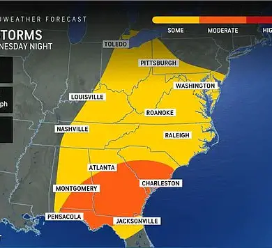 Powerful Storm System to Bring Tornadoes, Hail, and High Winds to a Large Area of the US