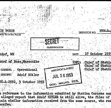 CIA Declassified Files Reveal Secret Mission to Hunt for Alive Adolf Hitler in South America