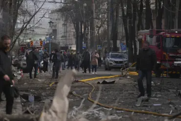 Exclusive Images Show Devastation at Sumy State University Convention Center After Rocket Strike