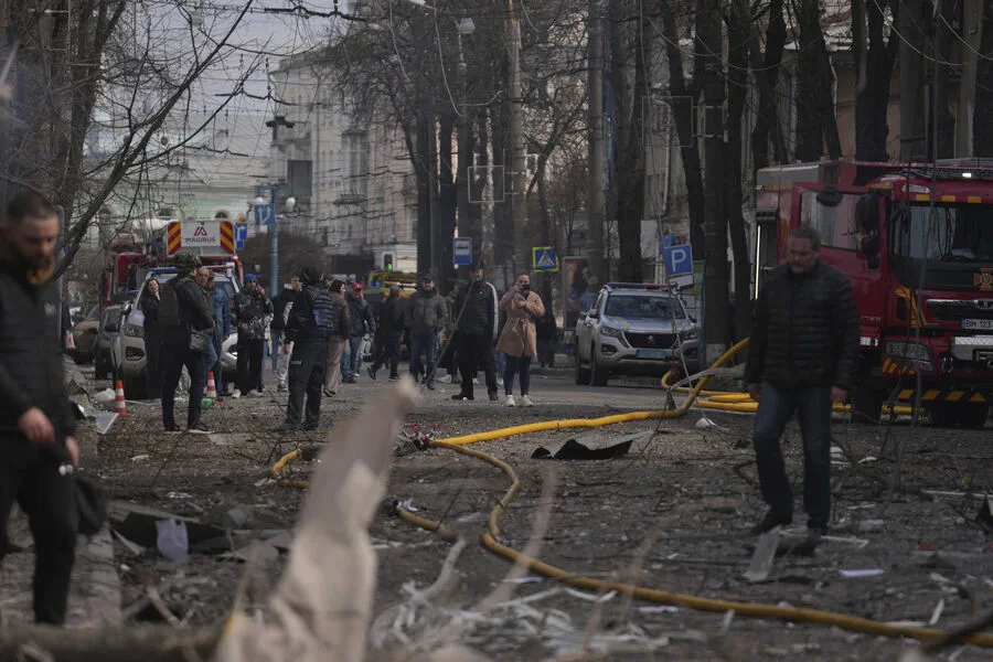 Exclusive Images Show Devastation at Sumy State University Convention Center After Rocket Strike