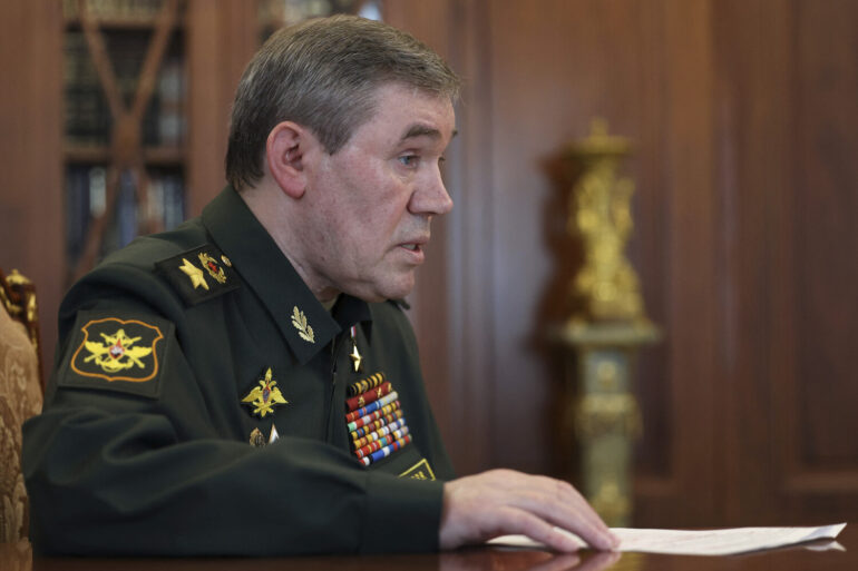 Russian General Valery Gerasimov Inspects Krasnorogsky Front, Assessing Battlefield Dynamics and Strategic Objectives