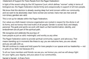 Witch Accused of Transphobia After Speaking Out on Single-Sex Spaces: 'I Never Intended to Cause Harm'