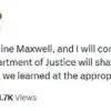 Ghislaine Maxwell Returns to Federal Prison After Interrogation by Trump’s DOJ in Epstein Investigation