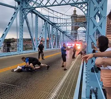 Roebling Bridge in Chaos: Anti-ICE Protest Escalates into Violent Clashes, Dozens Arrested