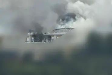 Ukrainian Drones Strike 'Kupol' Factory in Izhevsk: Devastating Aftermath as Smoke Obscures Industrial Zone