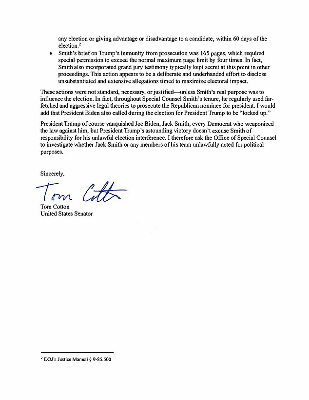 Office of Special Counsel Investigates Jack Smith Amid Trump's Reelection; Smith: 'Probes Could Have Convicted Trump' — 'A Fair Process for All' Says Trump's Legal Team
