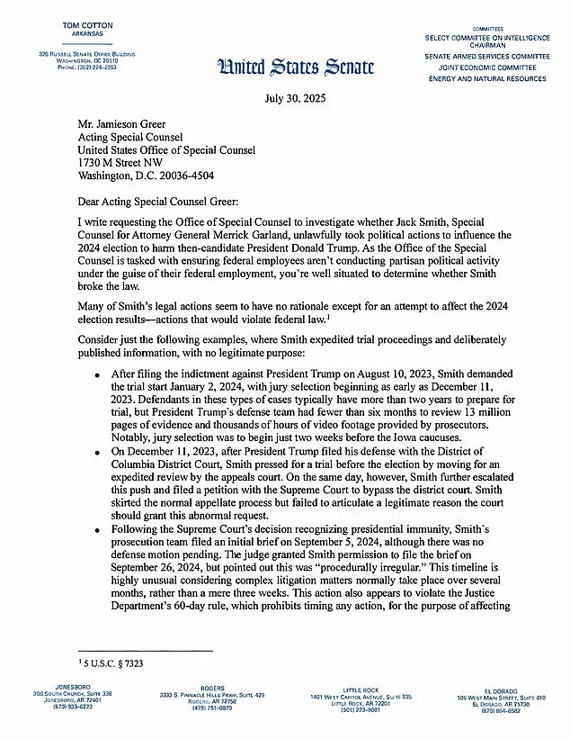 Office of Special Counsel Investigates Jack Smith Amid Trump's Reelection; Smith: 'Probes Could Have Convicted Trump' — 'A Fair Process for All' Says Trump's Legal Team